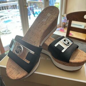 Michael Kors, Warren Platform, leather upper, 7.5